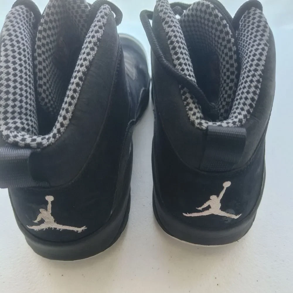 Jordan 10 Retro Stealth Black Grey‎ White 310805-003 Mens Basketball Shoes 13
